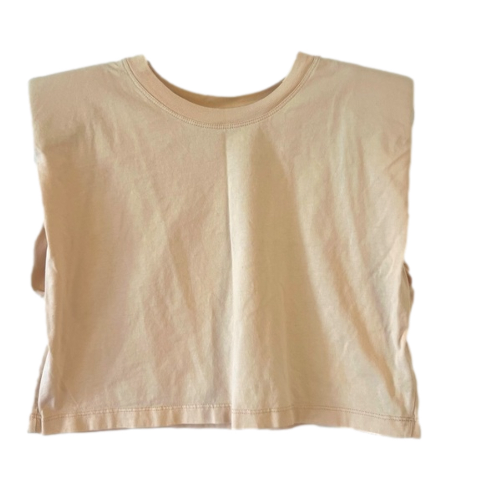 Zara Cropped Shoulder Pad Tank - Picture 2 of 6